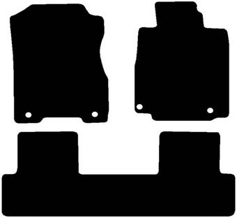 Halfords Honda CRV - Set of 4 Standard Car Mats 4 Clips (EE0351)