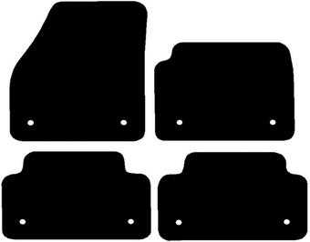 Jaguar E Pace - Set of 4 Standard Car Mats 8 Clips (EE0412)