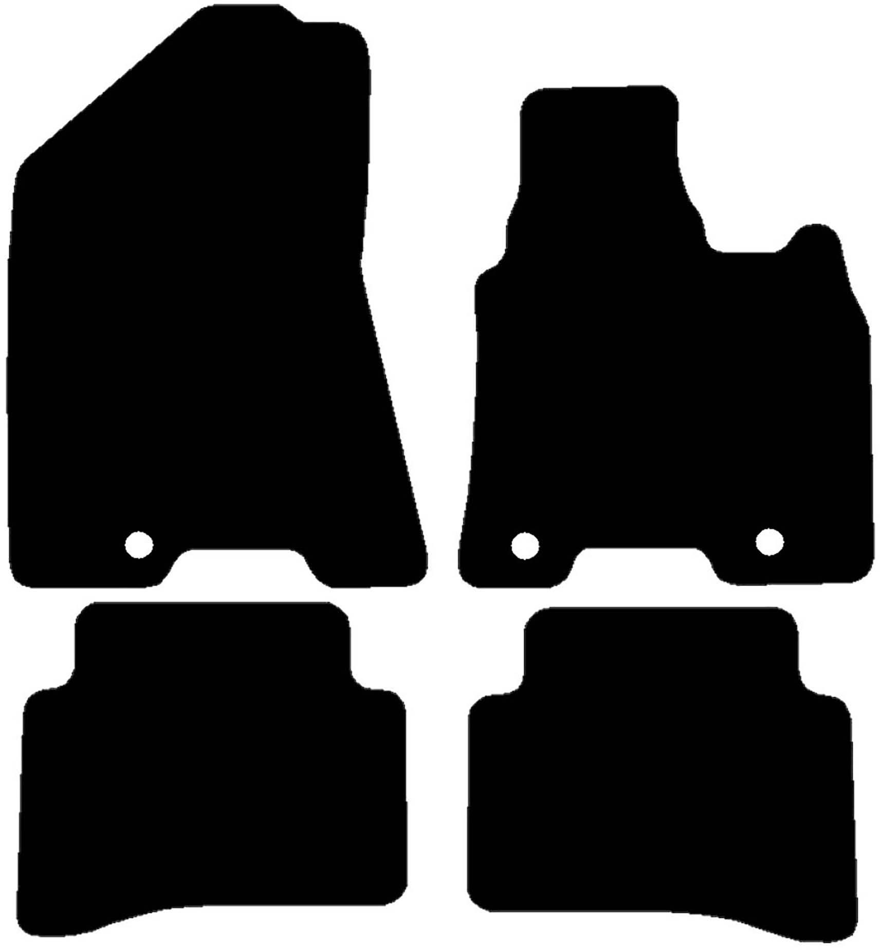 Halfords Kia Sportage - Set Of 4 Standard Car Mats 3 Clips (Ee0475)