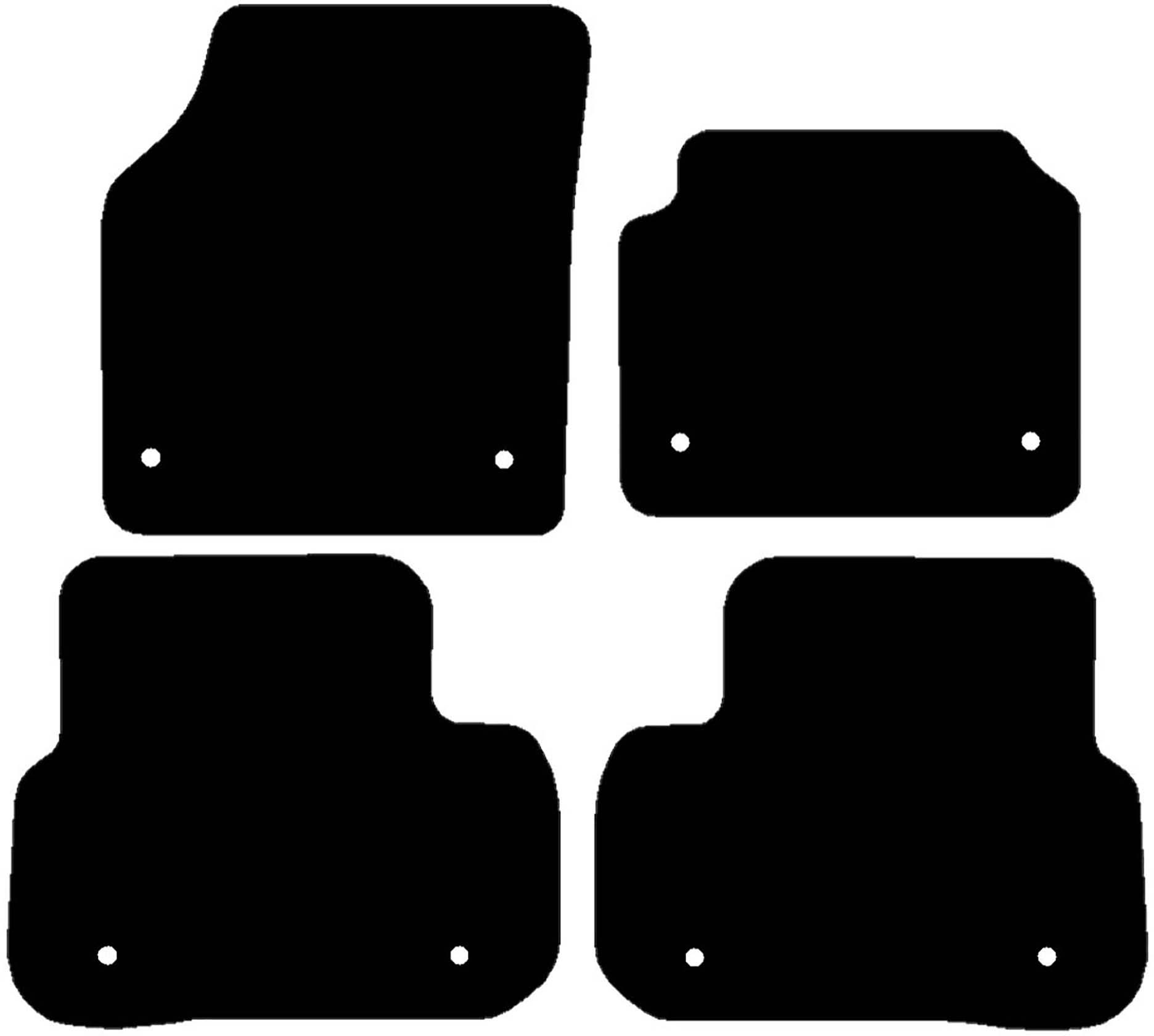 Halfords Land Rover Discovery Sport - Set Of 4 Standard Car Mats 8 Clips (Ee0488)