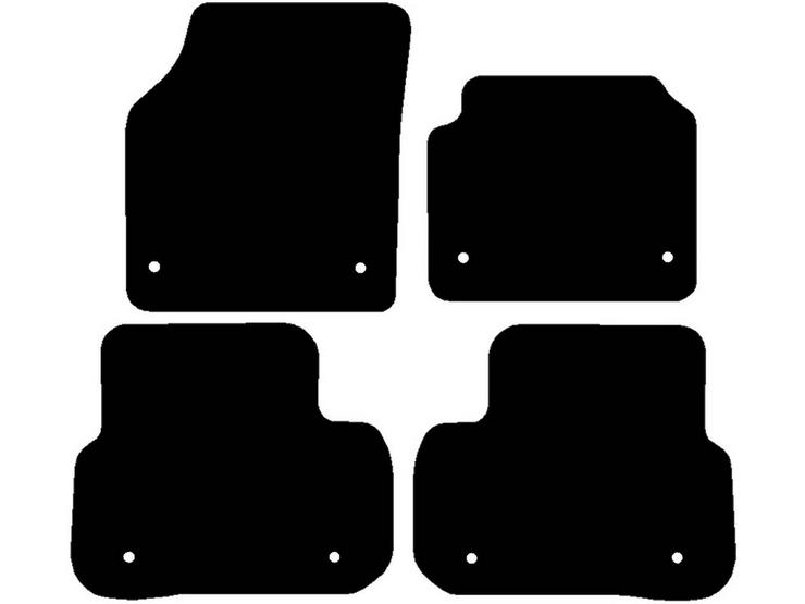 Halfords Land Rover Discovery Sport - Set of 4 Standard Car Mats 8 Clips (EE0488)