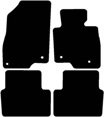 Halfords Mazda 3 - Set of 4 Standard Car Mats 4 Clips (EE0531)