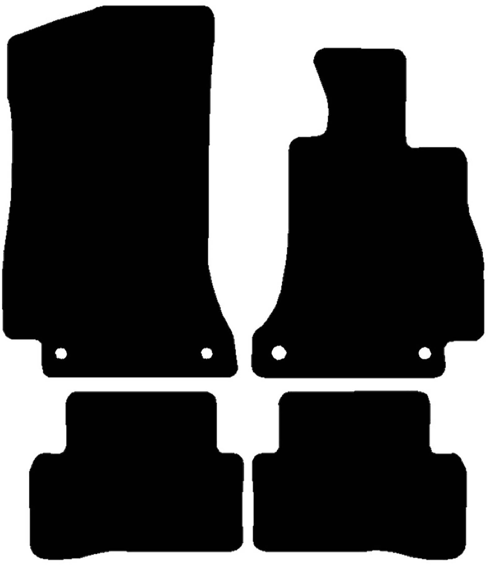 Halfords Mercedes C Class - Set Of 4 Standard Car Mats 4 Clips (Ee0564)