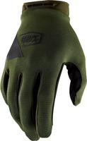 Halfords 100% RIDECAMP Gloves Army Green/Black - S | Extra 8% off for BC Members