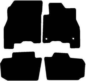 Halfords Nissan Leaf - Set of 4 Standard Car Mats 2 Clips (EE0674)