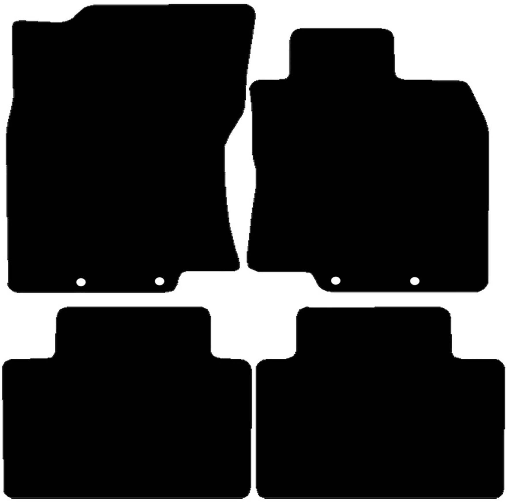 Halfords Nissan X Trail - Set Of 4 Standard Car Mats 4 Clips (Ee0705)