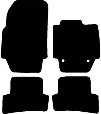 Halfords Renault Captur - Set of 4 Standard Car Mats 2 Clips (EE0758)
