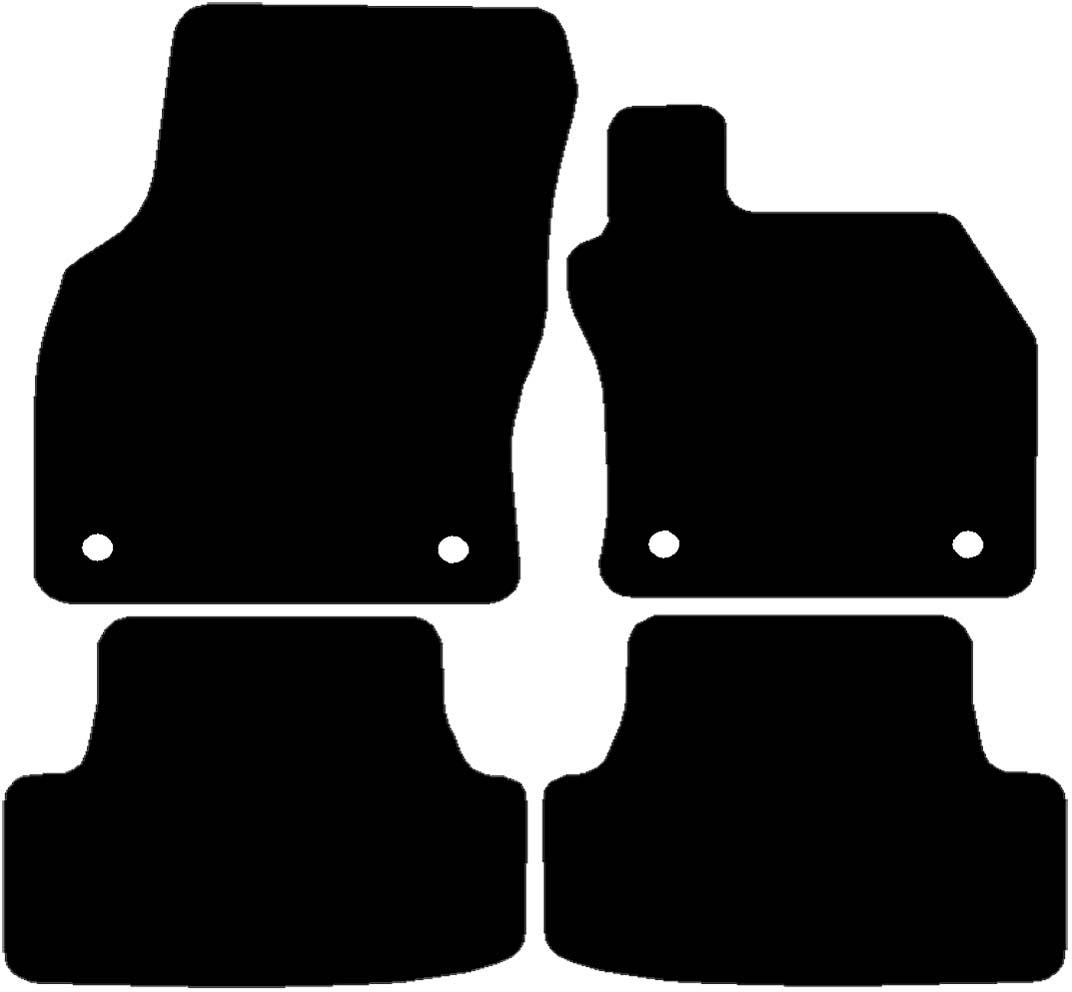 Halfords Seat Leon Mk3 - Set Of 4 Standard Car Mats 4 Clips (Ee0833)