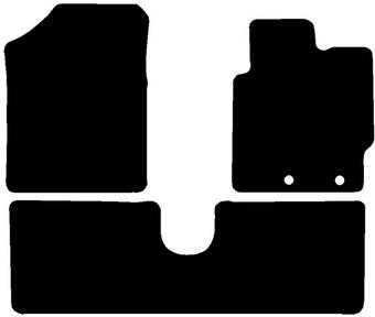 Halfords Toyota Yaris - Set of 4 Standard Car Mats 2 Clips (EE0945)