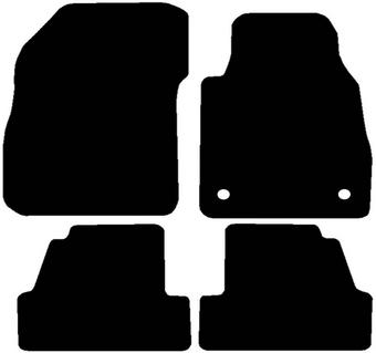 Halfords Vauxhall Mokka - Set of 4 Standard Car Mats 2 Clips (EE0982)