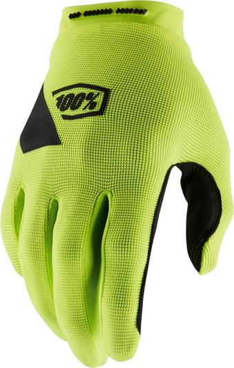100% RIDECAMP Womens Gloves Fluo Yellow/Black - L