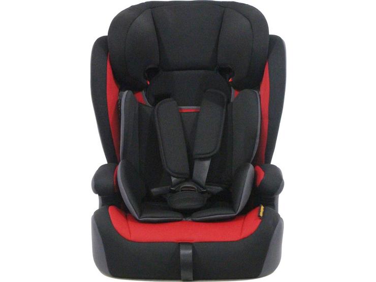 Halfords Group 1/2/3 Child Car Seat - Black, Red & Grey