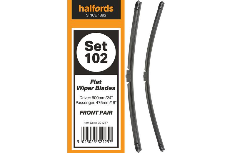 Halfords Set 102 Wiper Blades - Front Pair Halfords Set 102 Wiper Blades - Front Pair