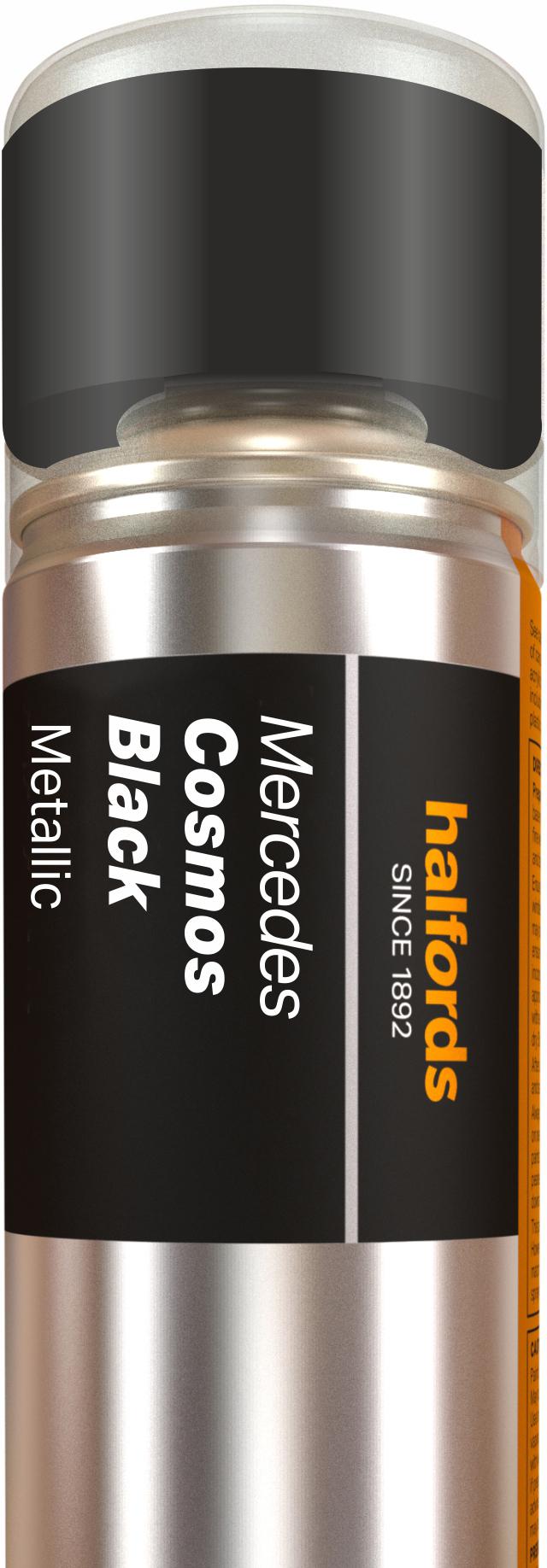 Halfords Mercedes Cosmos Black Car Spray Paint 300Ml