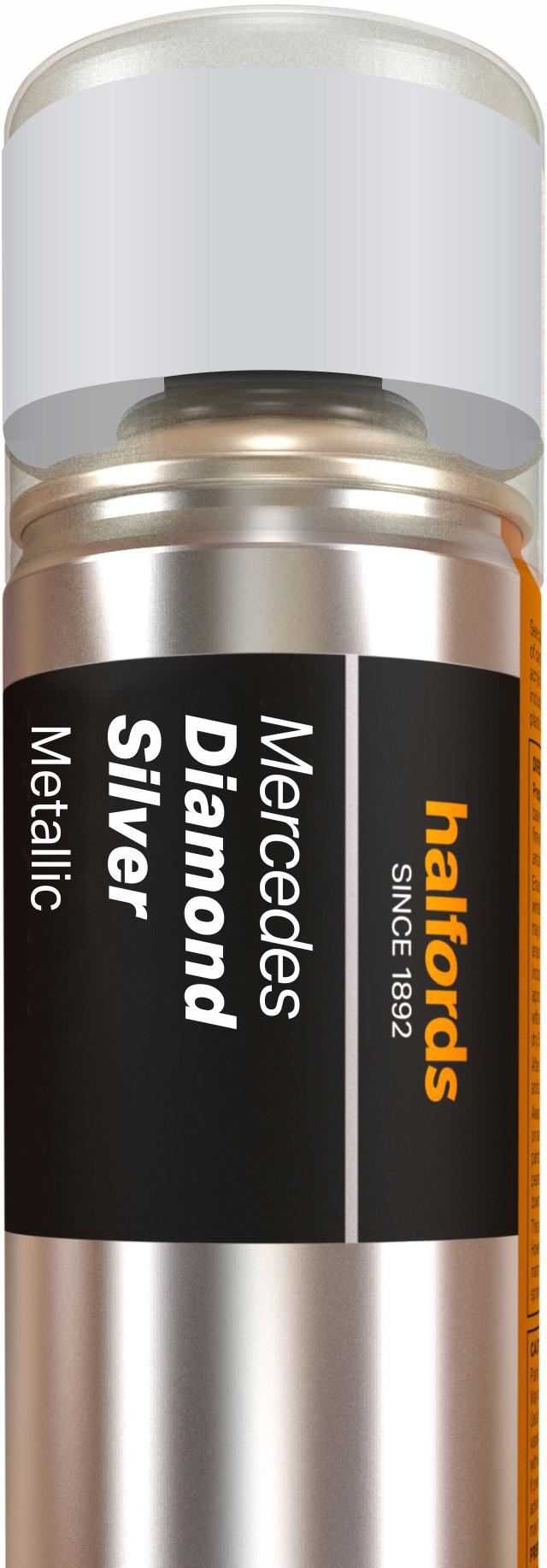 Halfords Mercedes Diamond Silver Car Spray Paint 300ml Halfords UK