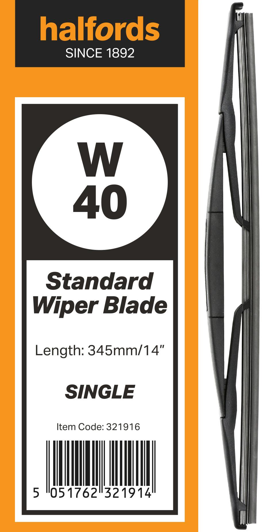Halfords W40 Wiper Blade - Single