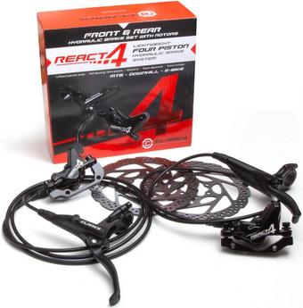 Clarks React 4 Hydraulic Disc Brake Set 4-Piston