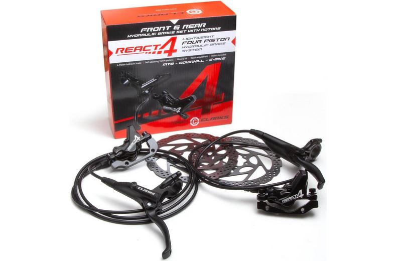 Clarks React 4 Hydraulic Disc Brake Set 4-Piston Clarks React 4 Hydraulic Disc Brake Set 4-Piston