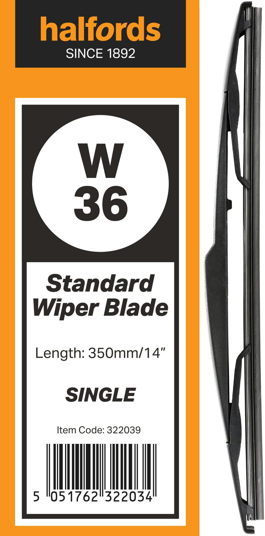 Halfords W36 Wiper Blade - Single