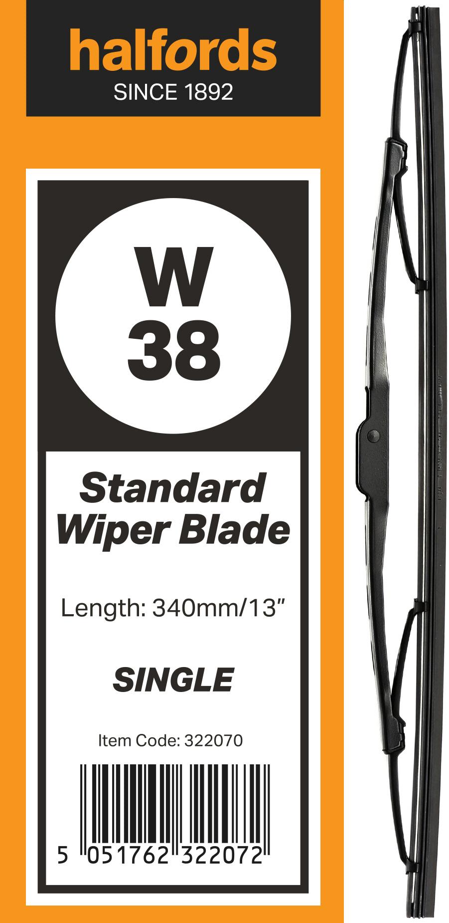 Halfords W38 Wiper Blade - Single