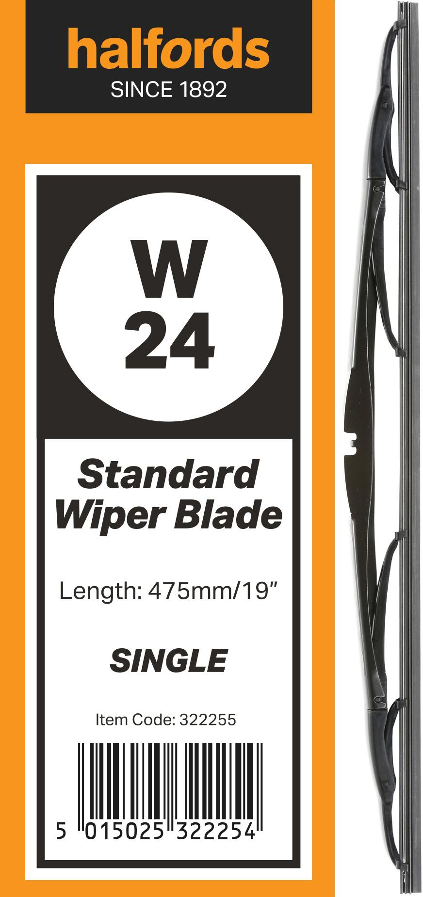 Halfords W24 Wiper Blade - Single