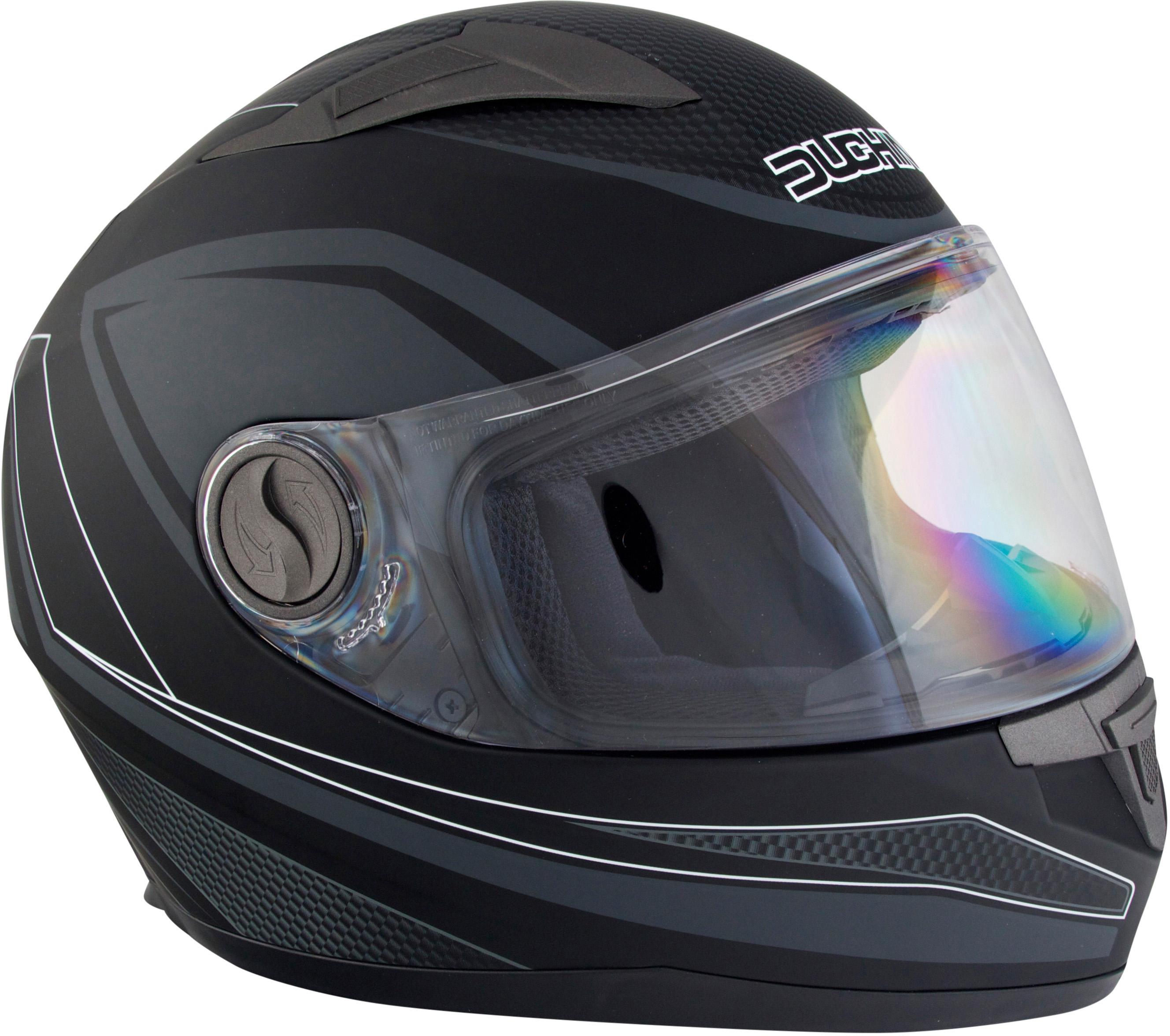 Duchinni D705 Black/Gunmetal Full Face Motorcycle Helmet