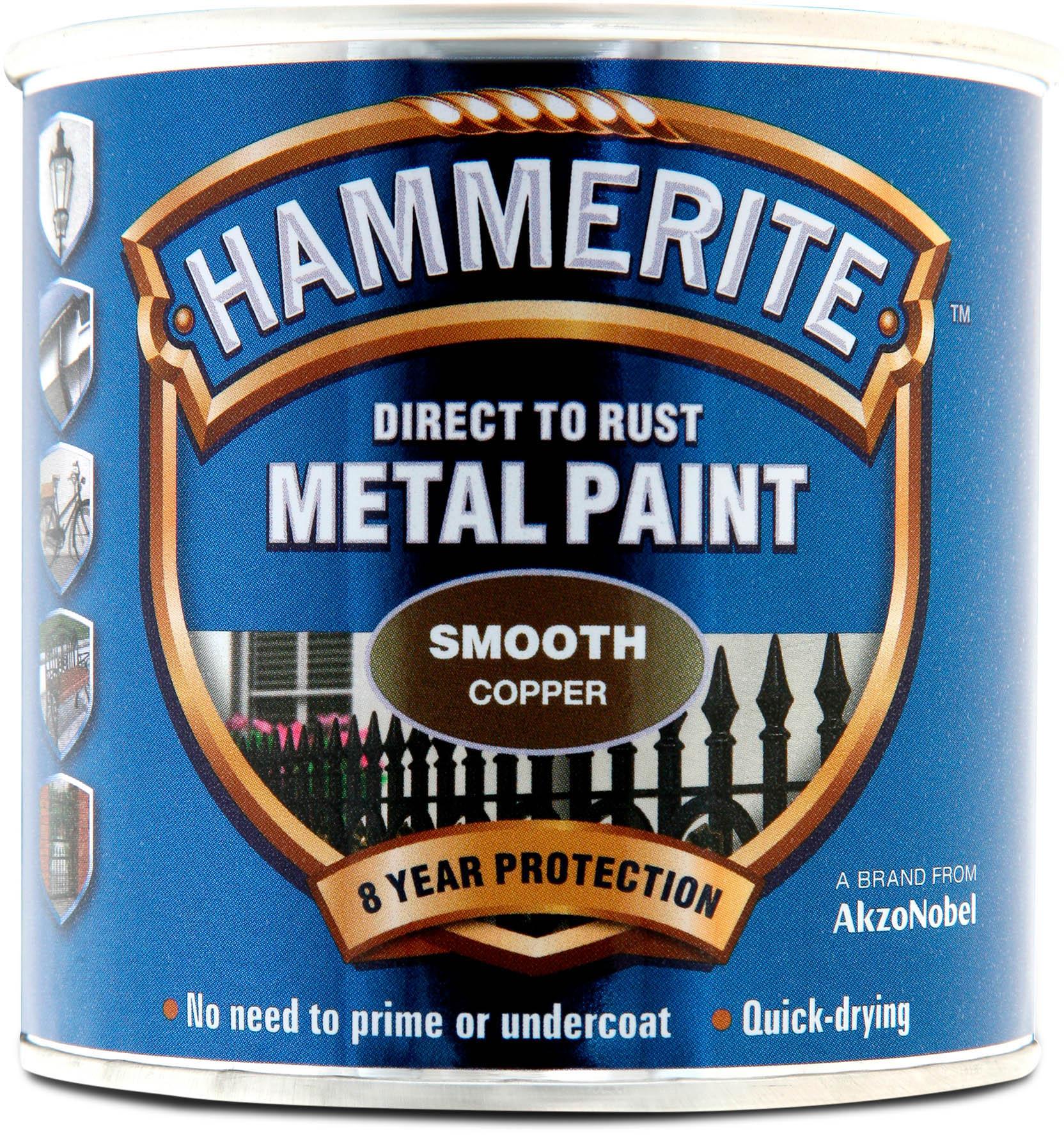 Hammerite Direct to Rust Metal Paint Smooth Copper 250ml