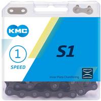 Halfords KMC Kmc S1 Wide Single Speed Chain, Silver, 112L | Extra 8% off for BC Members