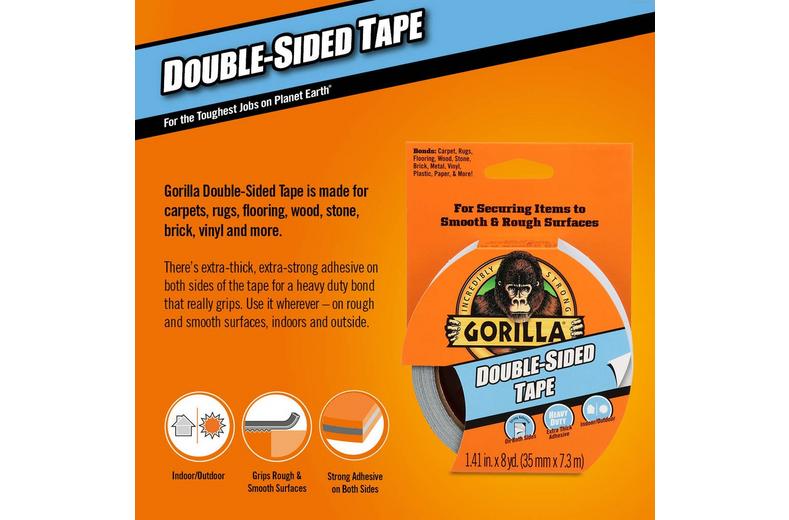 Gorilla Double Sided Tape 7.3m Gorilla Double Sided Tape 7.3m