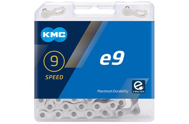 KMC E9 E-Bike 9 Speed Chain, Silver, 122L KMC E9 E-Bike 9 Speed Chain, Silver, 122L