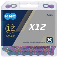 Halfords KMC Kmc X12 12 Speed Chain, Aurora Blue, 126L | Extra 8% off for BC Members