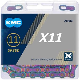 KMC X11 11 Speed Chain, Aurora Blue, 118L