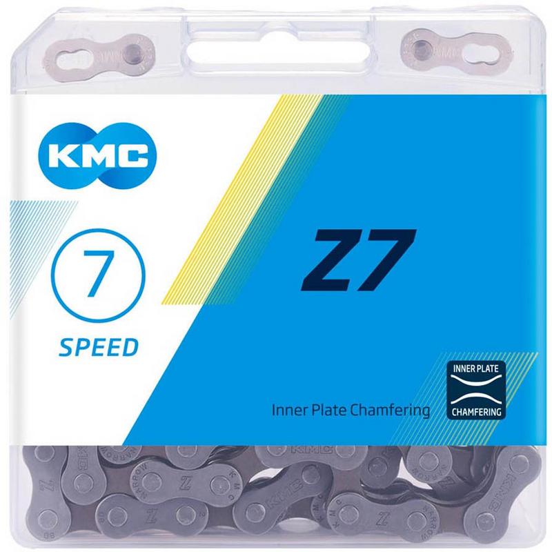 Halfords KMC Kmc Z7 7 Speed Chain, Grey/Brown, 114L | Extra 8% off for BC Members