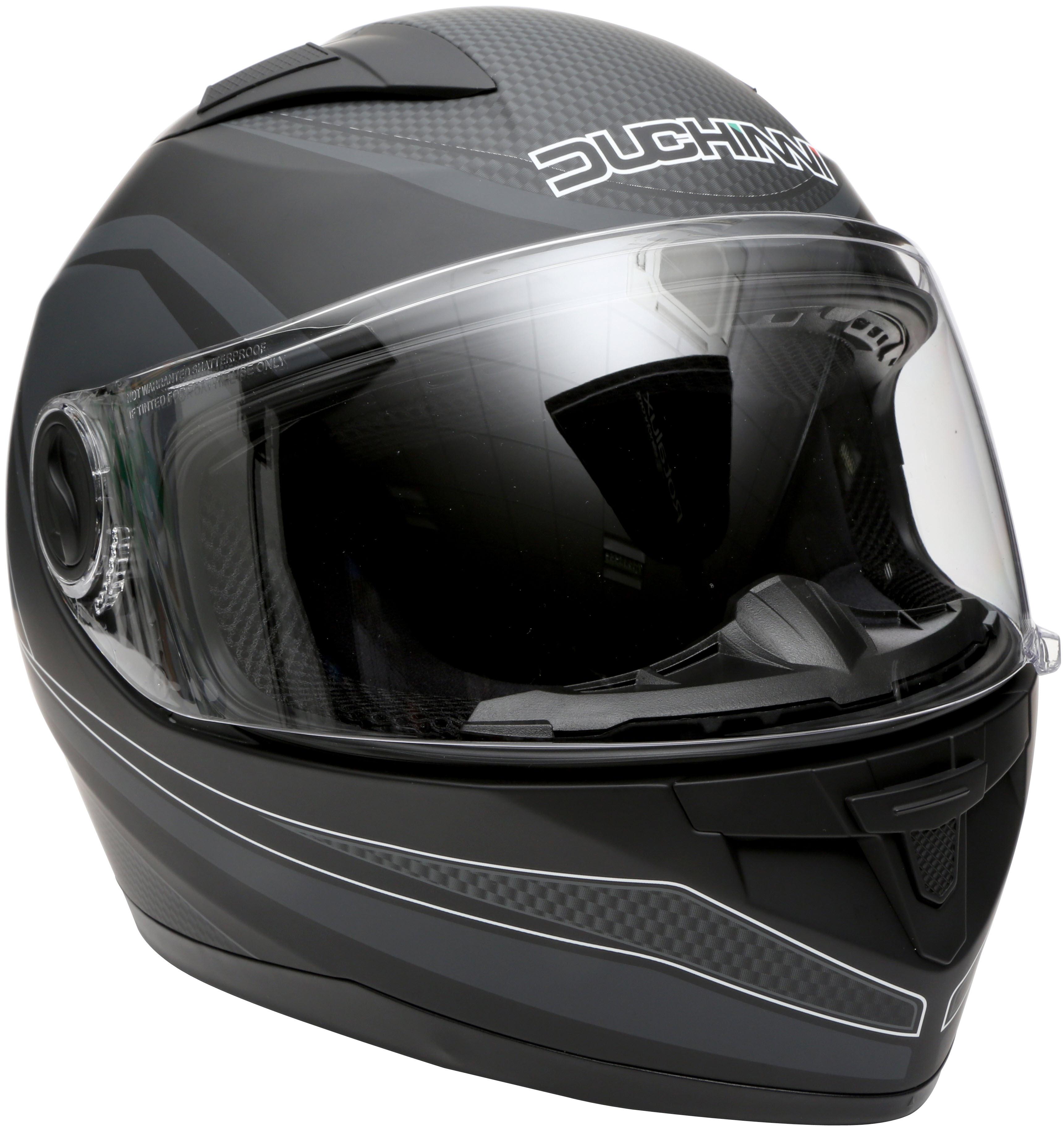 Duchinni D705 Black/Gunmetal Full Face Motorcycle Helmet