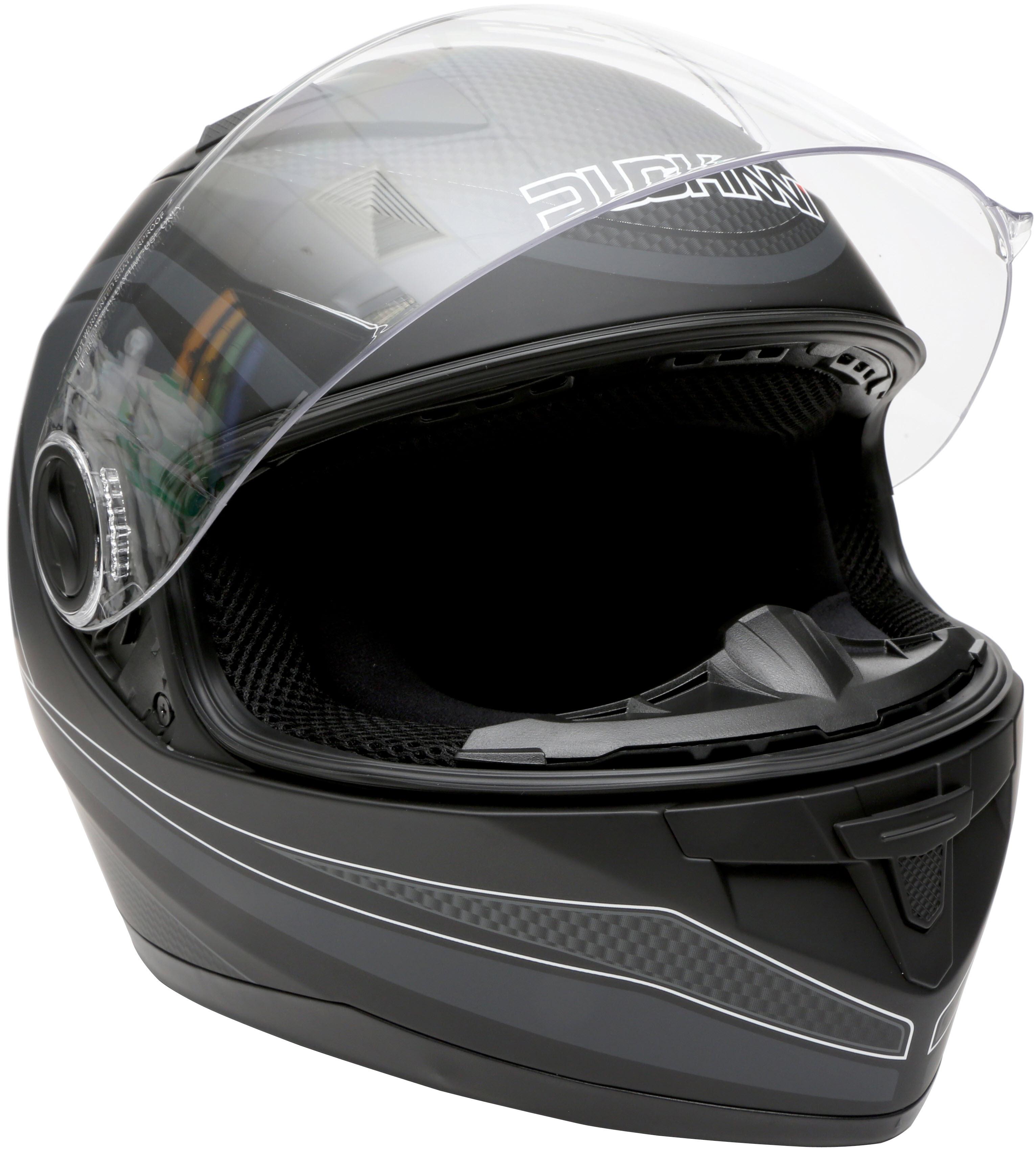 Duchinni D705 Black/Gunmetal Full Face Motorcycle Helmet