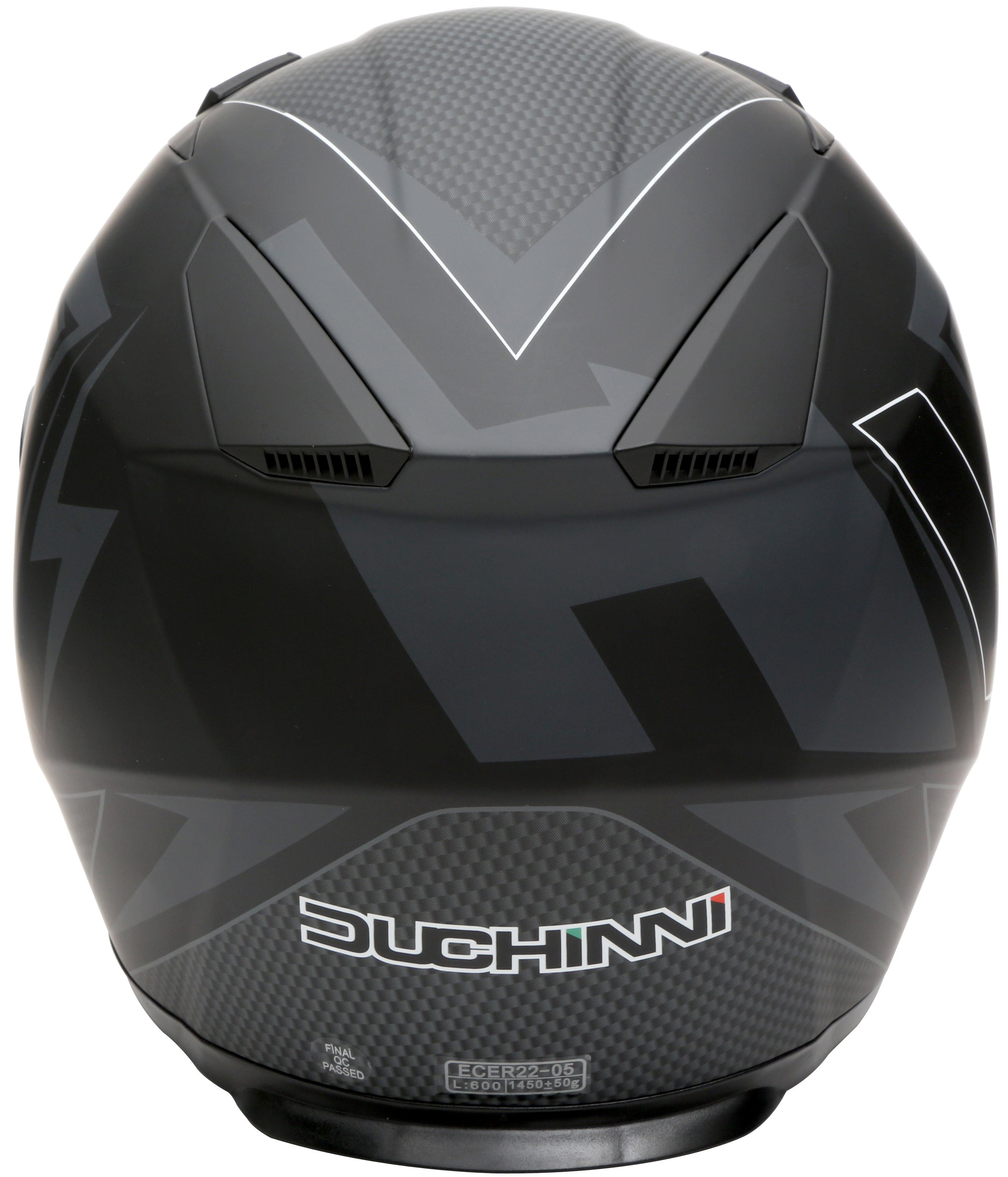 Duchinni D705 Black/Gunmetal Full Face Motorcycle Helmet