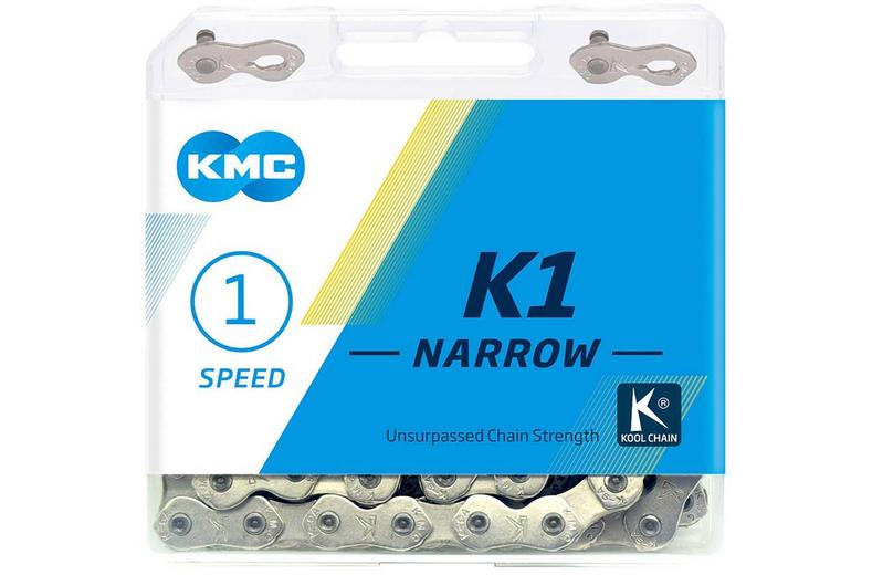 KMC K1 Narrow Single Speed Chain, Silver, 100L KMC K1 Narrow Single Speed Chain, Silver, 100L