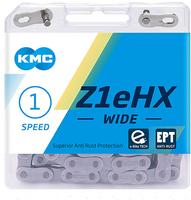 Halfords KMC Kmc Z1Ehx Wide Ept Single Speed Chain, Silver, 112L | Extra 8% off for BC Members