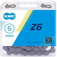 Halfords KMC Kmc Z6 6 Speed Chain, Grey, 114L | Extra 8% off for BC Members