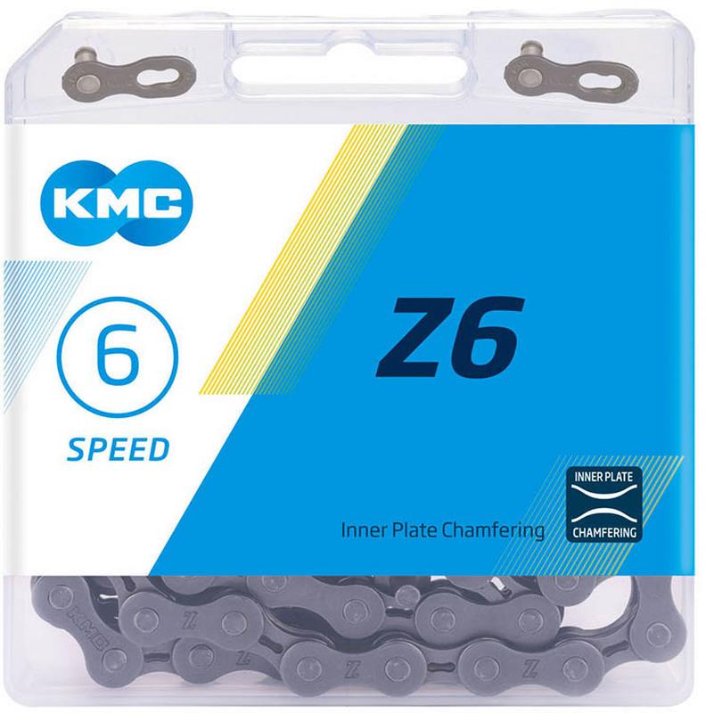 Halfords KMC Kmc Z6 6 Speed Chain, Grey, 114L | Extra 8% off for BC Members