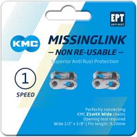 Halfords KMC Kmc Z1Ehx Wide Nr Ept Single Speed Missing Links, Silver | Extra 8% off for BC Members