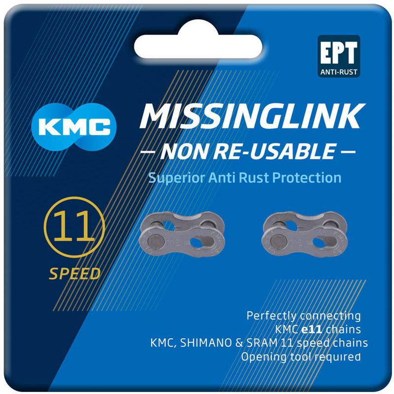 Halfords KMC 11NR EPT 11 Speed Missing Links, Silver | Extra 8% off for BC Members