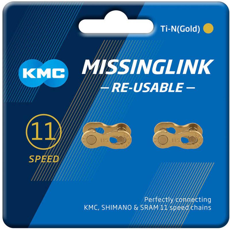 Halfords KMC 11R 11 Speed Missing Links, Ti-N Gold | Extra 8% off for BC Members