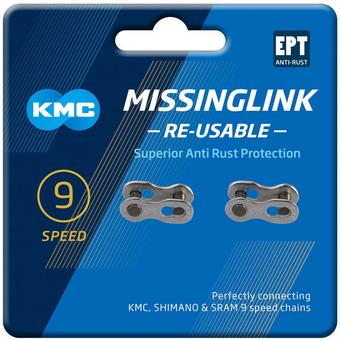 KMC 9R EPT 9 Speed Missing Links, Silver