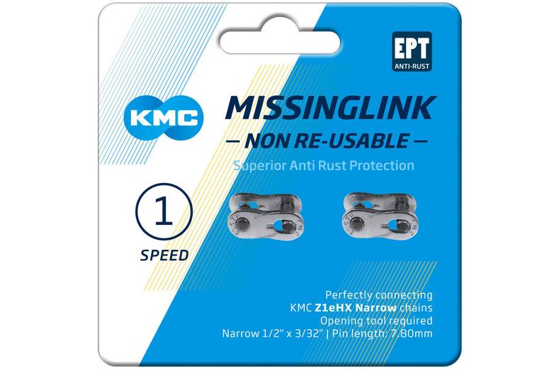 KMC Z1eHX Narrow NR EPT Single Speed Missing Links, Silver KMC Z1eHX Narrow NR EPT Single Speed Missing Links, Silver