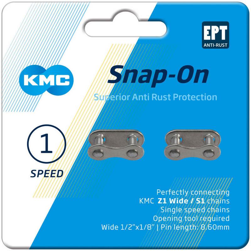 Halfords KMC Kmc Snap-On Wide Ept Single Speed Missing Links, Silver | Extra 8% off for BC Members