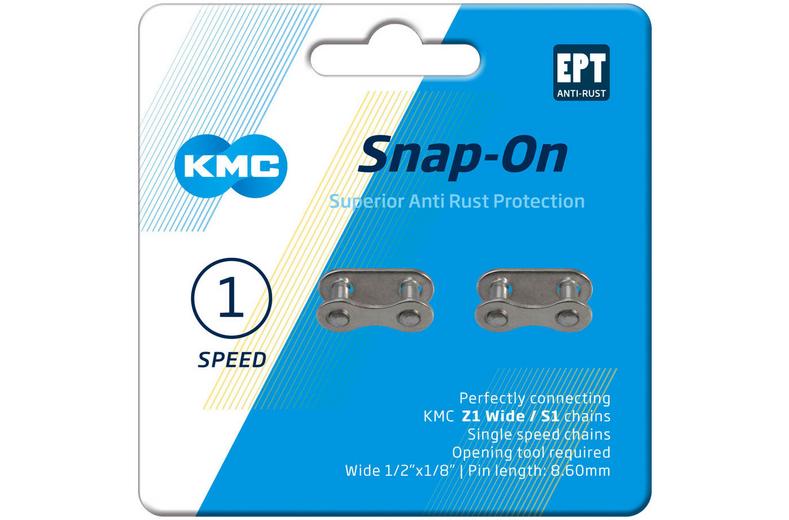 KMC Snap-On Wide EPT Single Speed Missing Links, Silver KMC Snap-On Wide EPT Single Speed Missing Links, Silver