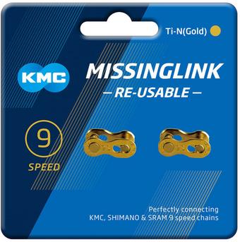 KMC 9R 9 Speed Missing Links, Ti-N Gold