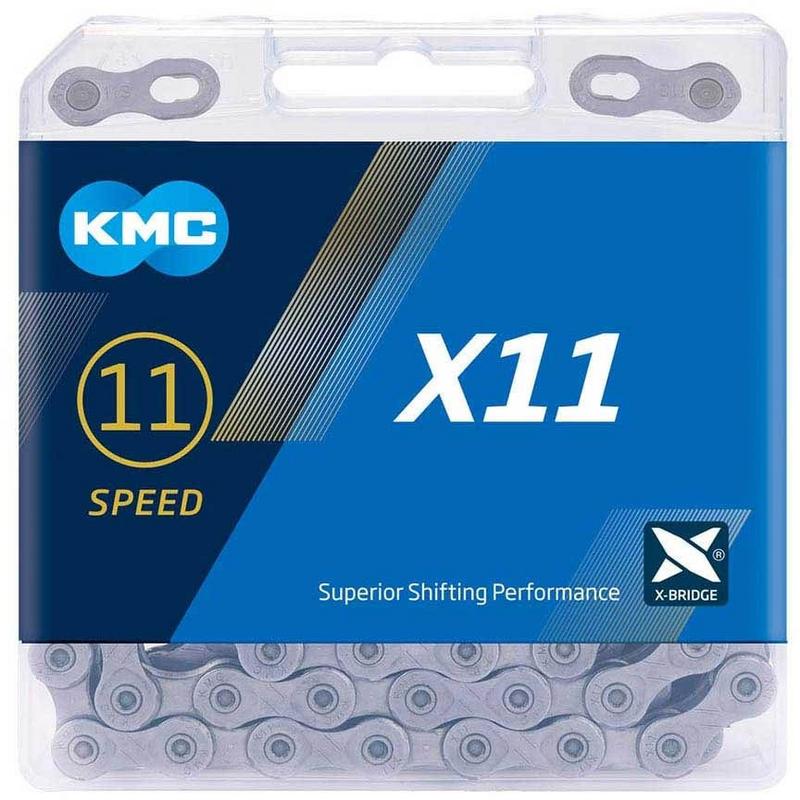 Halfords KMC Kmc X11 11 Speed Chain, Grey, 118L | Extra 8% off for BC Members