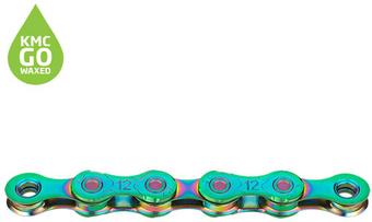 KMC X12 Waxed 12 Speed Chain, 126L, Aurora Green
